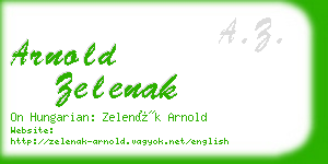 arnold zelenak business card